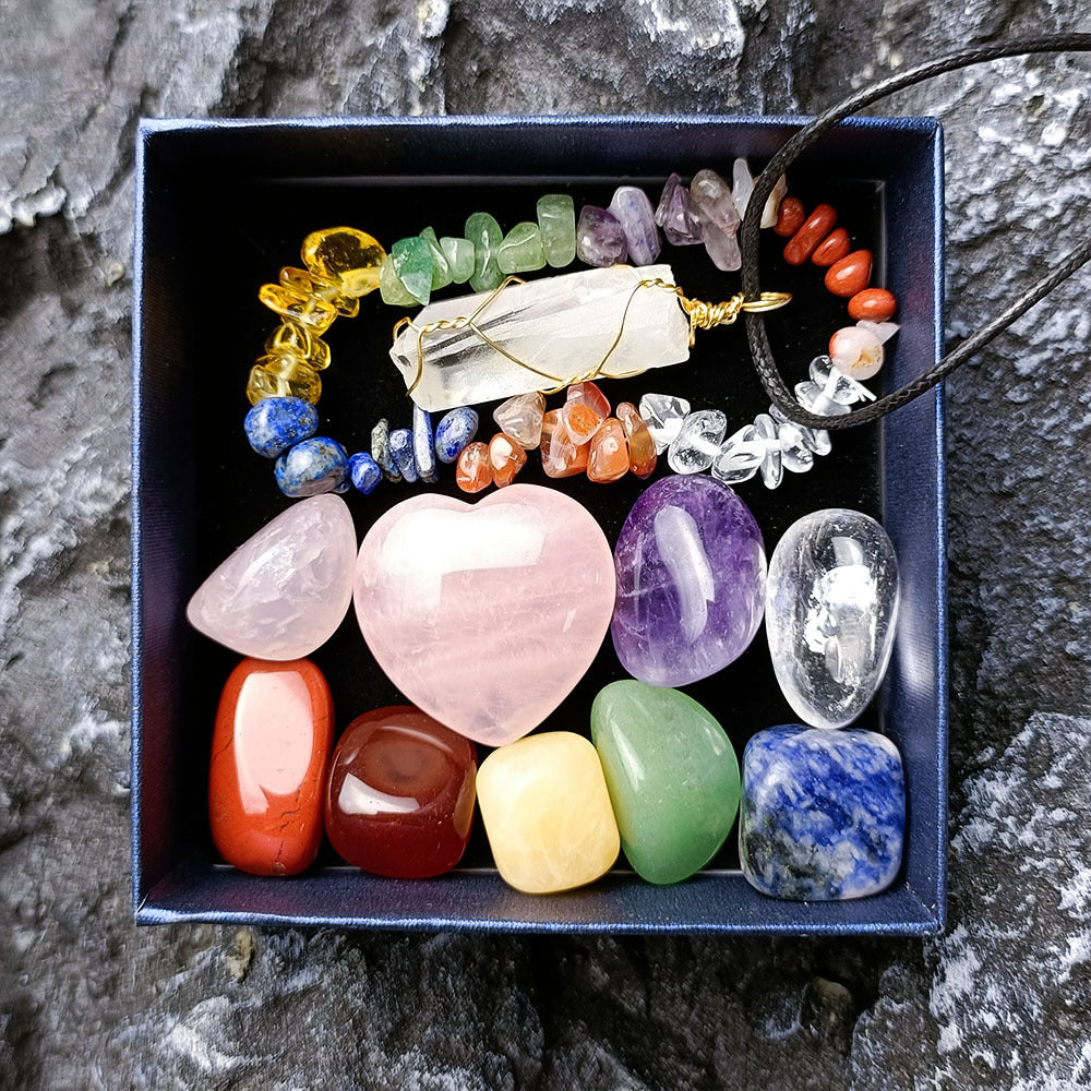 Natural Multi-color Crystal Gift Box